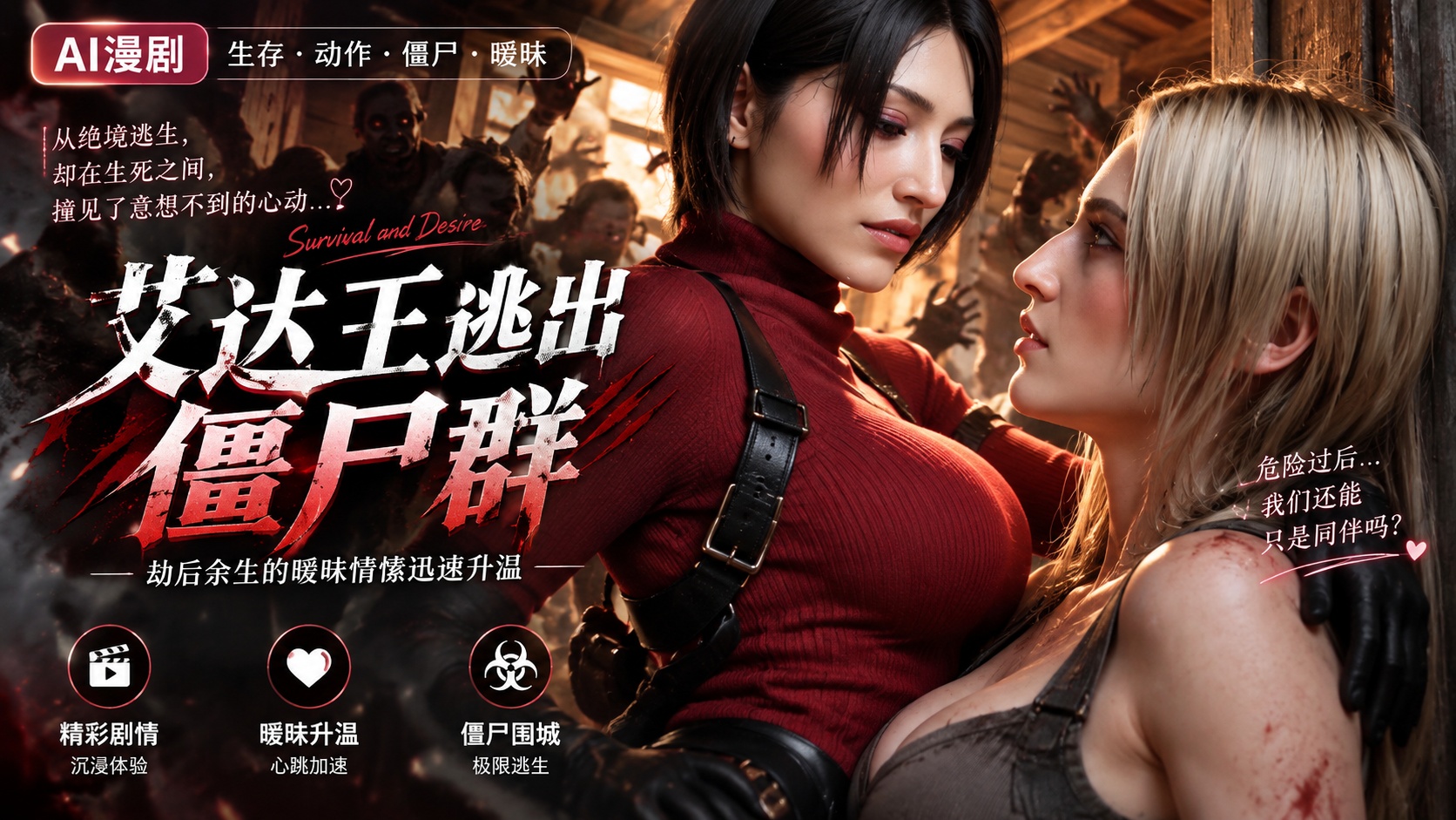 艾达王逃出僵尸群 和里昂做爱压惊封面