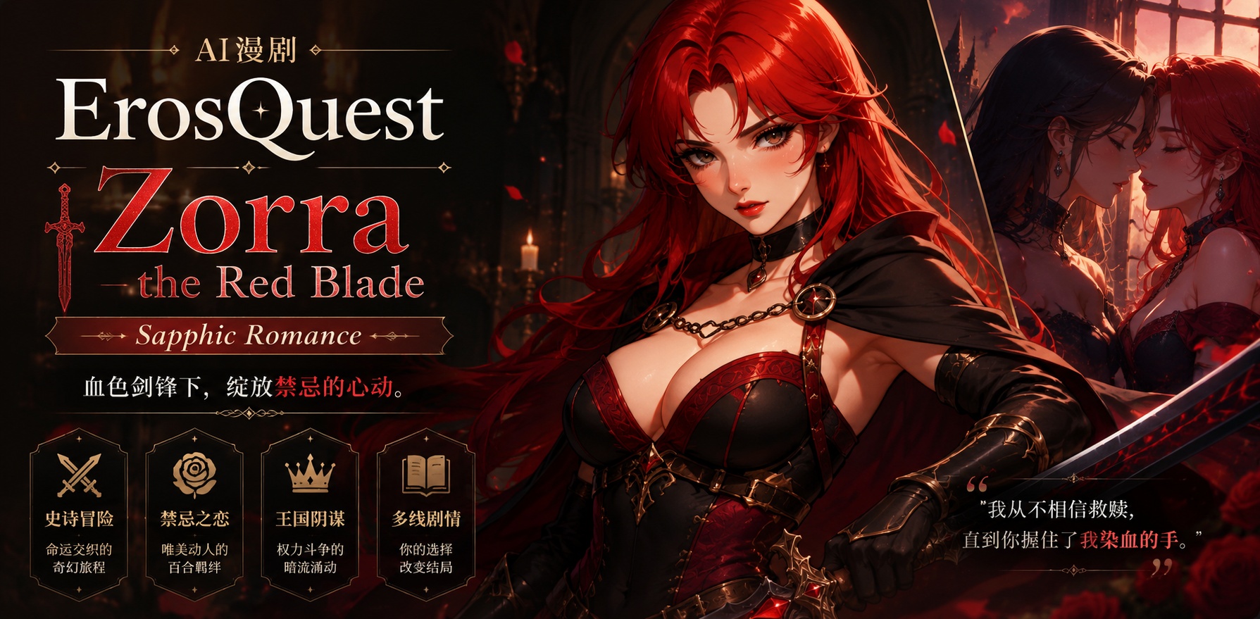 ErosQuest  Zorra the Red Blade Sapphic Pleasures  Soft Erotic封面