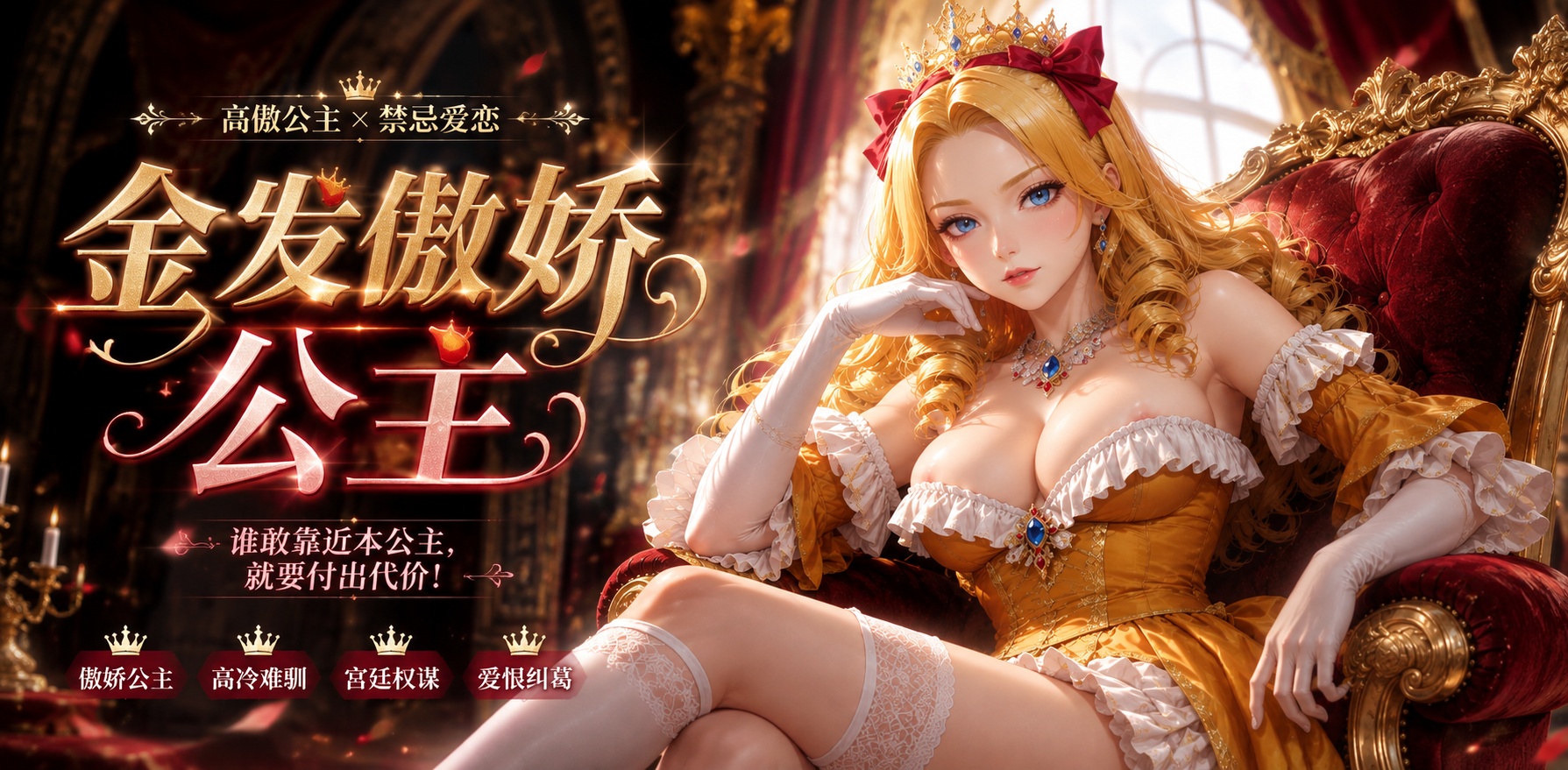 Ai美女 金发傲娇公主给你口 还帮你射精封面