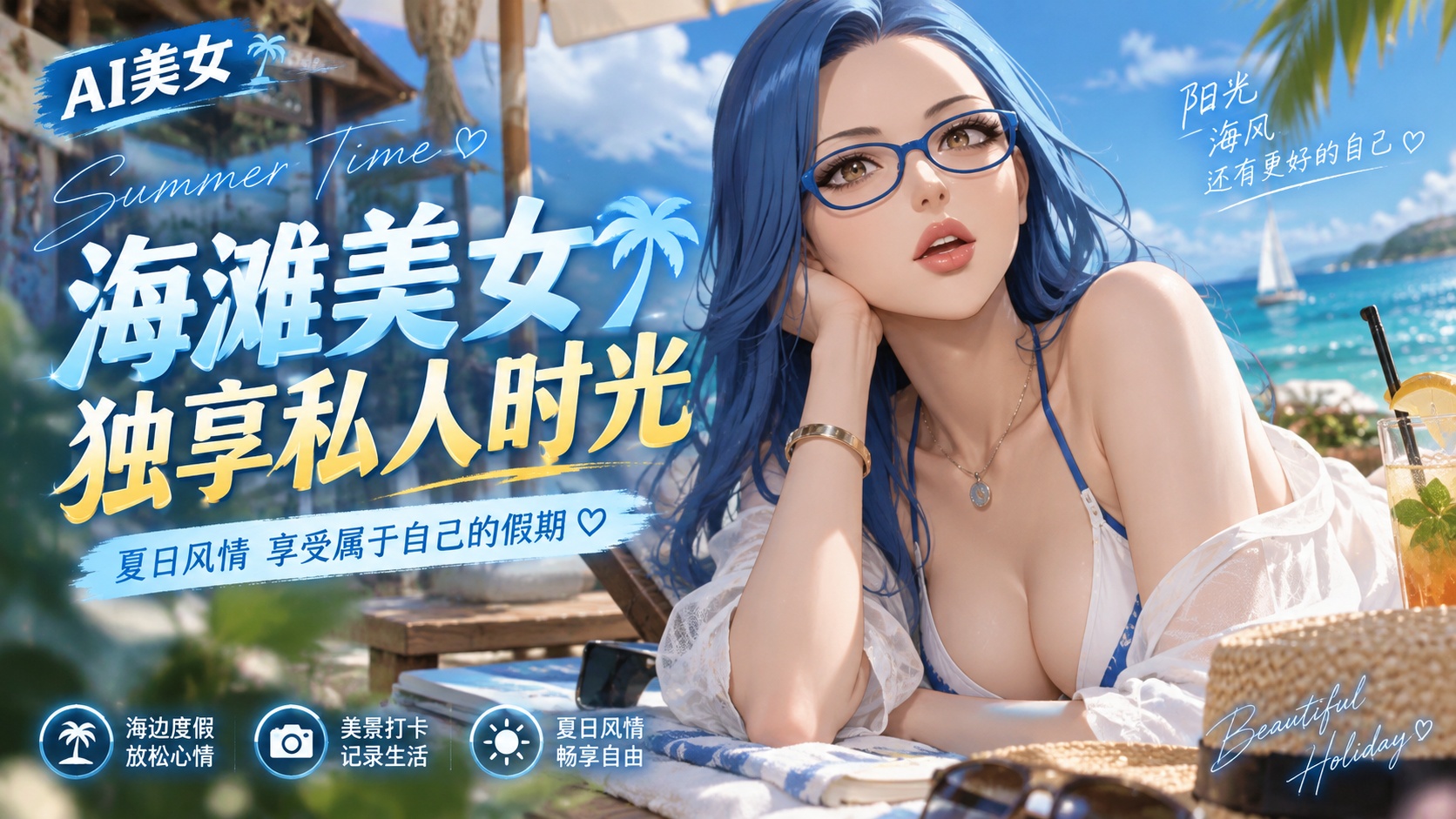 海滩上的美女自慰封面