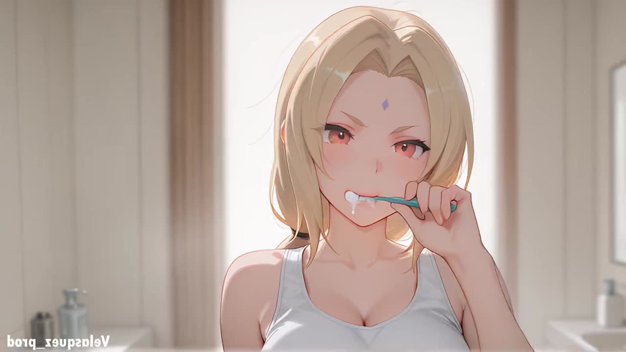 Tsunade的继母不小心看到她继子的巨大 无法抗拒封面