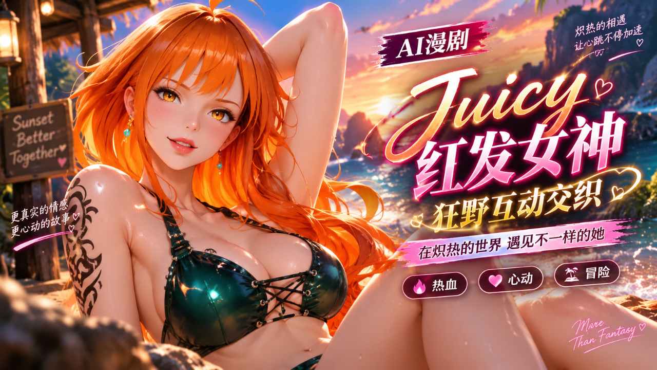 Juicy 红发女神 在她的脸上和奶子上射了一大堆热精液封面