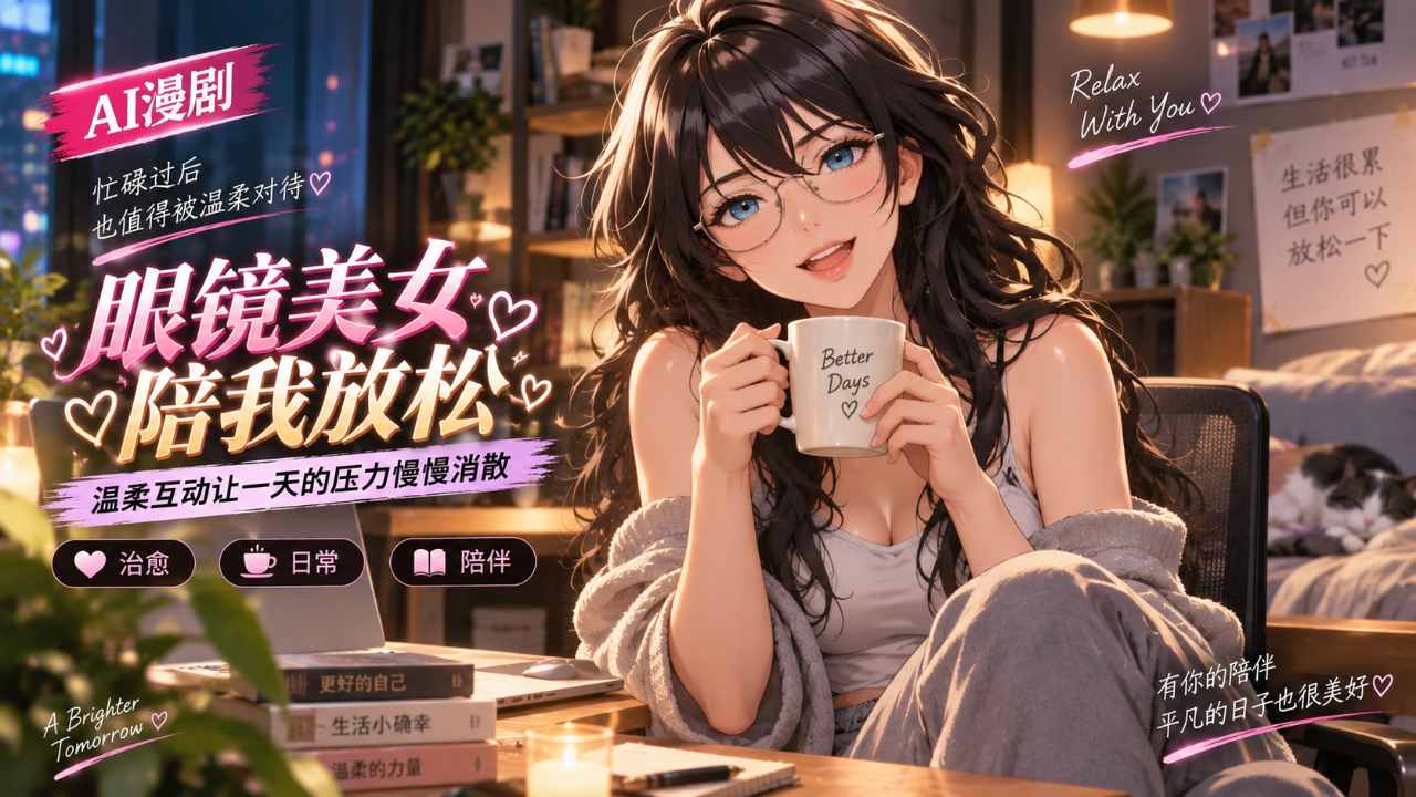 戴眼镜的美女 帮我释放了压力封面