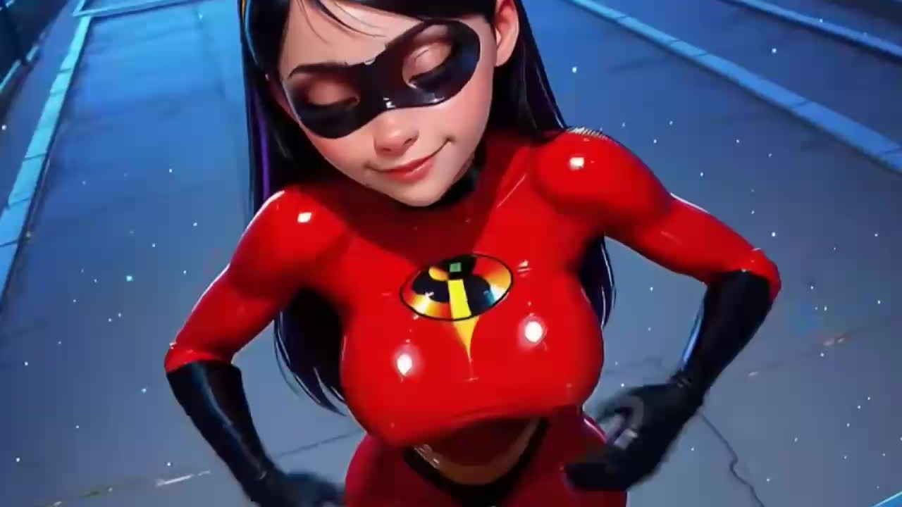 3D 紫罗兰 Parr 骑得很辛苦 阴户溢出并生成了热辣的内射封面