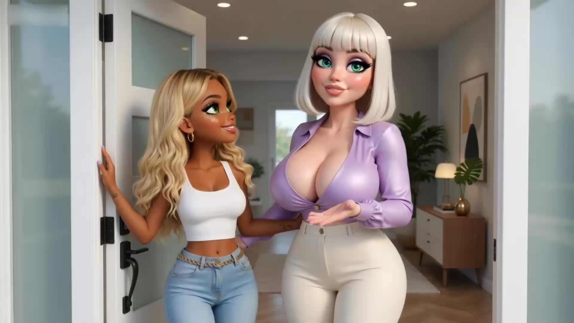 妈妈把我的继妹带回家 我给她看了我的淋浴封面