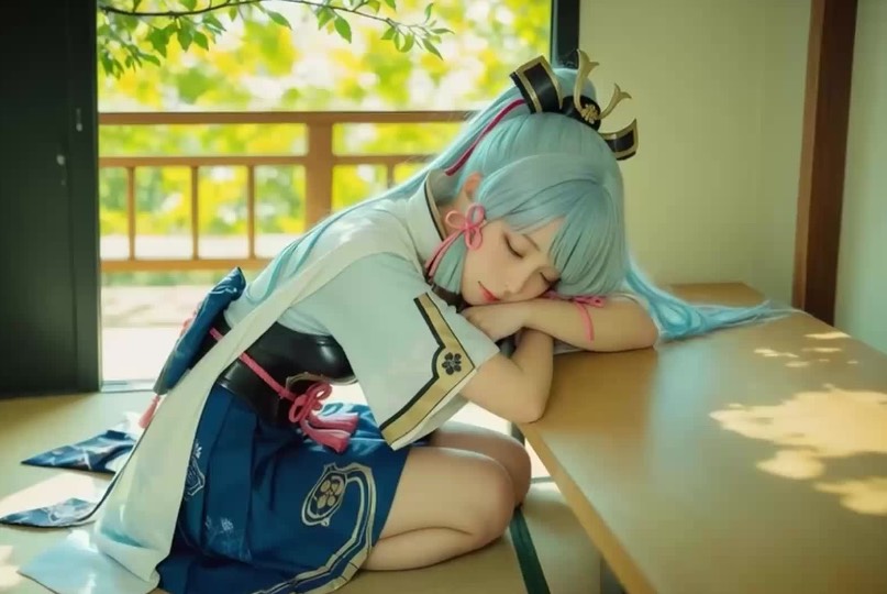 Ai美女 cos 原神 神里绫华封面