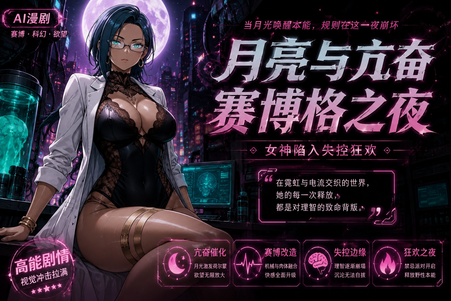 月亮与亢奋性欲赛博格之夜封面